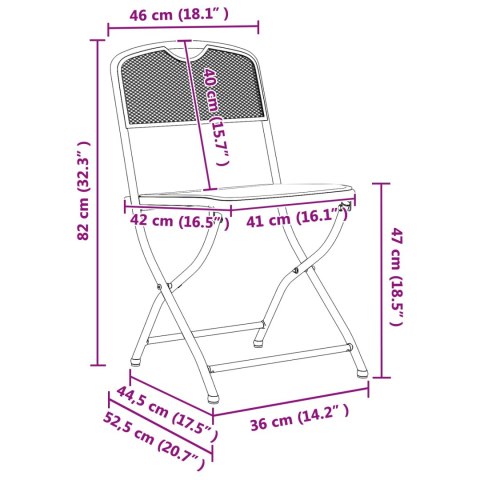 ZESTAW MEBLI OGRODOWYCH 3 PCS ANTRACYTOWY ŻELAZO I STAL