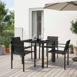 VidaXL Zestaw Mebli Ogrodowych 5 pcs Czarny i antracyt 80 x 80 x 73 cm