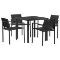 VidaXL Zestaw Mebli Ogrodowych 5 pcs Czarny i antracyt 80 x 80 x 73 cm