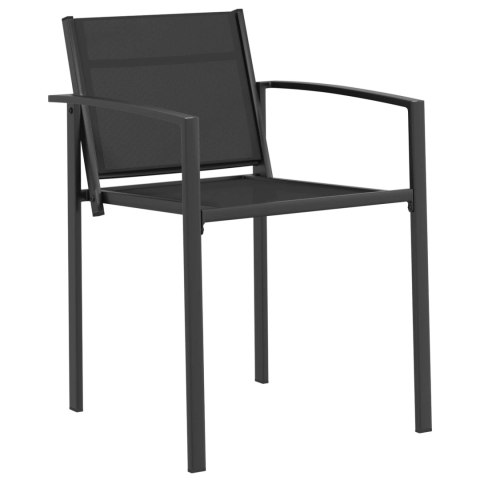 VidaXL Zestaw Mebli Ogrodowych 5 pcs Czarny i antracyt 80 x 80 x 73 cm