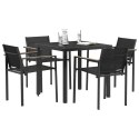 VidaXL Zestaw Mebli Ogrodowych 5 pcs Czarny i antracyt 80 x 80 x 73 cm