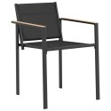 VidaXL Zestaw Mebli Ogrodowych 5 pcs Czarny i antracyt 80 x 80 x 73 cm