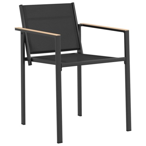 VidaXL Zestaw Mebli Ogrodowych 5 pcs Czarny i antracyt 80 x 80 x 73 cm