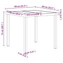 VidaXL Zestaw Mebli Ogrodowych 5 pcs Czarny i antracyt 80 x 80 x 73 cm