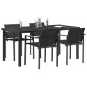 VidaXL Zestaw Mebli Ogrodowych 5 pcs Czarny i antracyt Textilene