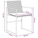 ZESTAW DO JADALNI W OGRODZIE 5 PCS CZARNY I KREMOWY POLIRATTAN