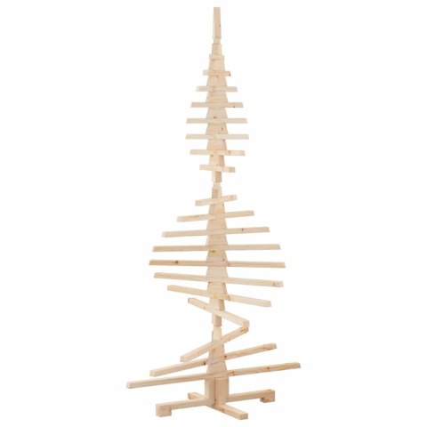 DREWNIANA CHOINKA Z PODSTAWĄ BRĄZOWY 180CM LITE DREWNO SOSNOWE