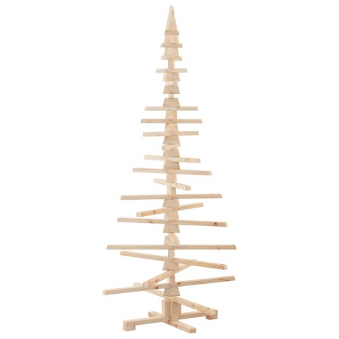 DREWNIANA CHOINKA Z PODSTAWĄ BRĄZOWY 180CM LITE DREWNO SOSNOWE