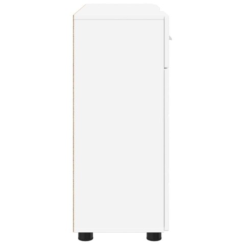 DREWNIANA SZAFKA Z SZUFLADĄ BIAŁY 88,5X30,5X73CM