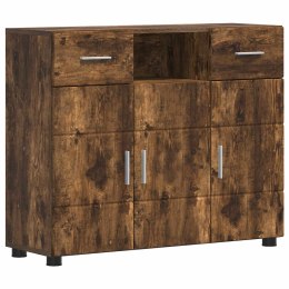 VidaXL Drewniana szafka z szufladą Dąb wędzony 88,5 x 30,5 x 73 cm