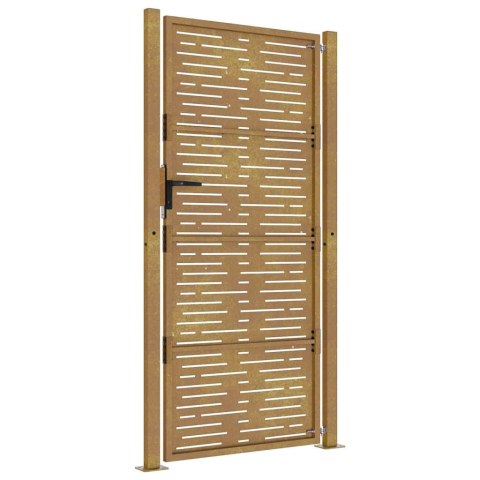 FURTKA OGRODOWA 100X175CM STAL KORTENOWSKA MOTYW PROSTOKĄTY
