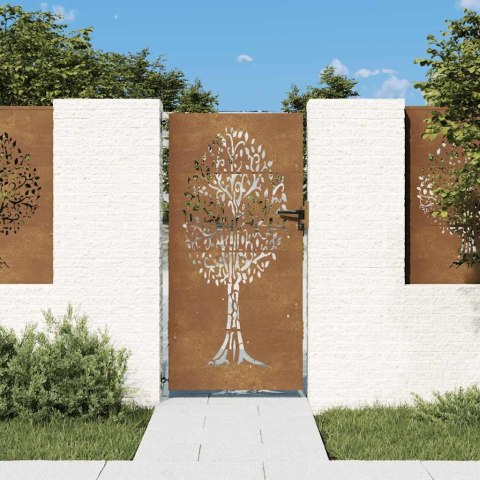 FURTKA OGRODOWA 85X175CM STAL KORTENOWSKA MOTYW DRZEWA