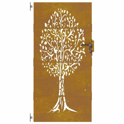 FURTKA OGRODOWA 85X175CM STAL KORTENOWSKA MOTYW DRZEWA