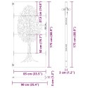 FURTKA OGRODOWA 85X175CM STAL KORTENOWSKA MOTYW DRZEWA