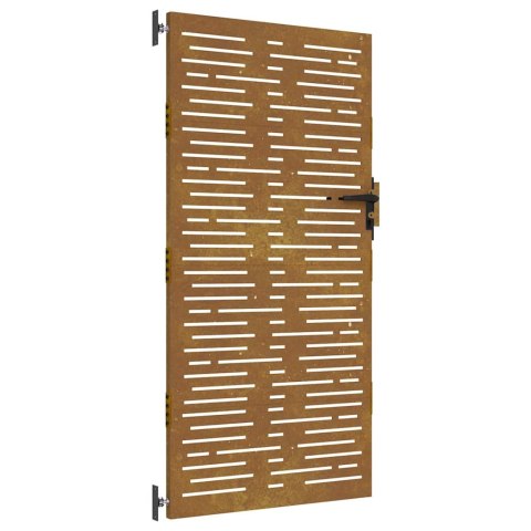 FURTKA OGRODOWA 85X175CM STAL KORTENOWSKA MOTYW PROSTOKĄTÓW