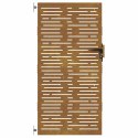 FURTKA OGRODOWA 85X175CM STAL KORTENOWSKA MOTYW PROSTOKĄTÓW