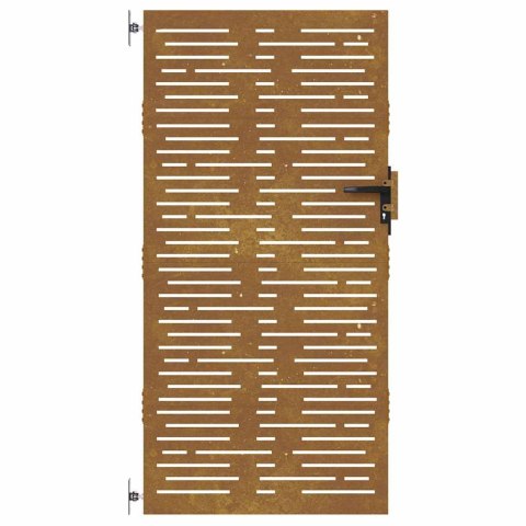 FURTKA OGRODOWA 85X175CM STAL KORTENOWSKA MOTYW PROSTOKĄTÓW