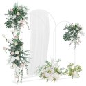 VidaXL Łuk Ślubny 3 pcs Biały Stal