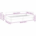 VidaXL Rama łóżka narożnego Z zagłówkiem Różowy 90 cm x 190 cm Aksamit