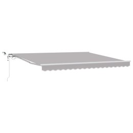 VidaXL Tkanina Zadaszenia jasnoszary 400 × 300 cm Poliester