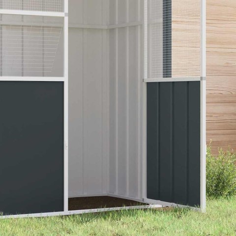 WOLIERA ANTRACYTOWA 115X78X200CM GALWANIZOWANA STAL