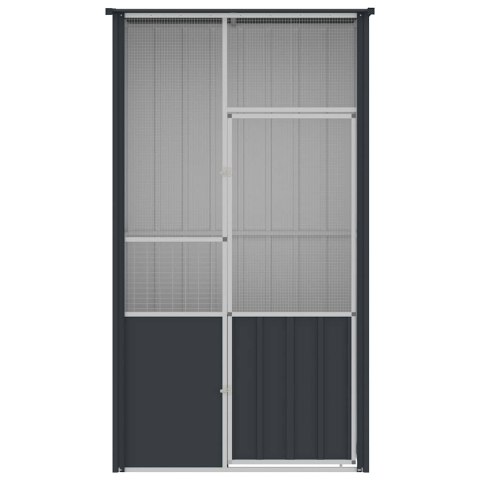 WOLIERA ANTRACYTOWA 115X78X200CM GALWANIZOWANA STAL
