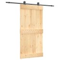 DRZWI PRZESUWNE NATURALNY I CZARNY 100X210CM
