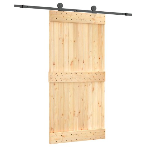 DRZWI PRZESUWNE NATURALNY I CZARNY 100X210CM