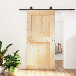 DRZWI PRZESUWNE NATURALNY I CZARNY 100X210CM