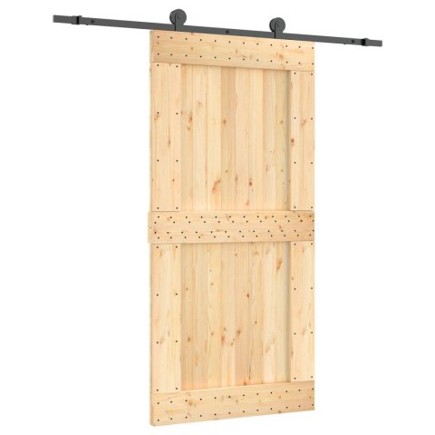DRZWI PRZESUWNE NATURALNY I CZARNY 100X210CM