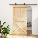 DRZWI PRZESUWNE NATURALNY I CZARNY 100X210CM