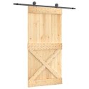 DRZWI PRZESUWNE NATURALNY I CZARNY 100X210CM