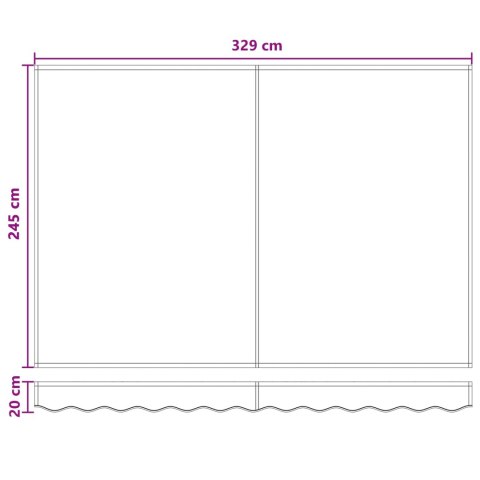 MARKIZA OGRODOWA WYSUWANA CIEMNOSZARY 3,5X2,5 M POLIESTER I ALUMINIUM