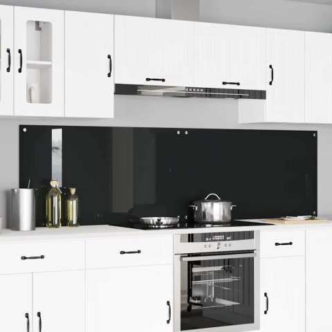 PANEL KUCHENNY 2 PCS CZARNY 110X60CM SZKŁO HARTOWANE