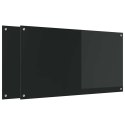 PANEL KUCHENNY 2 PCS CZARNY 110X60CM SZKŁO HARTOWANE