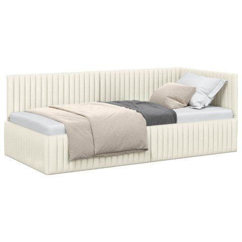 RAMA ŁÓŻKA NAROŻNEGO KREMOWY 90CMX200CM AKSAMIT