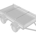 VidaXL Uchwyt na plandekę do przyczep 2 pcs Srebrny 100-145 cm
