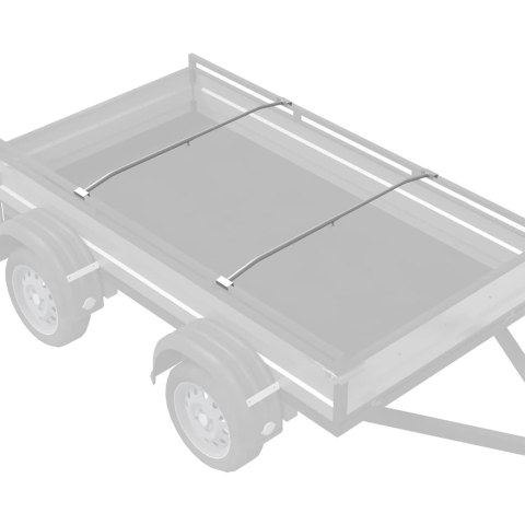 UCHWYT NA PLANDEKĘ DO PRZYCZEP 2 SZT. SREBRNY 130-210CM