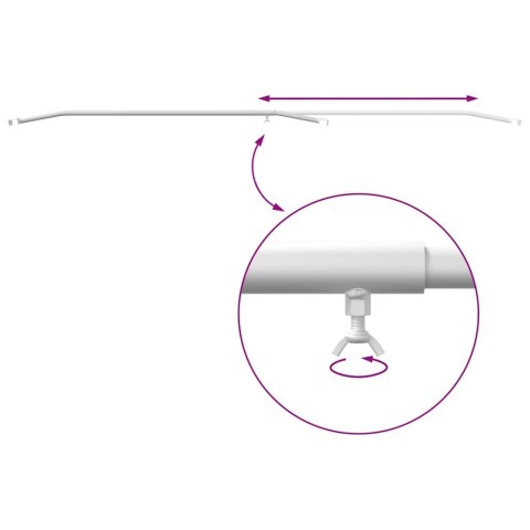 UCHWYT NA PLANDEKĘ DO PRZYCZEP 2 SZT. SREBRNY 130-210CM