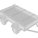 UCHWYT NA PLANDEKĘ DO PRZYCZEP 3 PCS SREBRNY 130-210CM