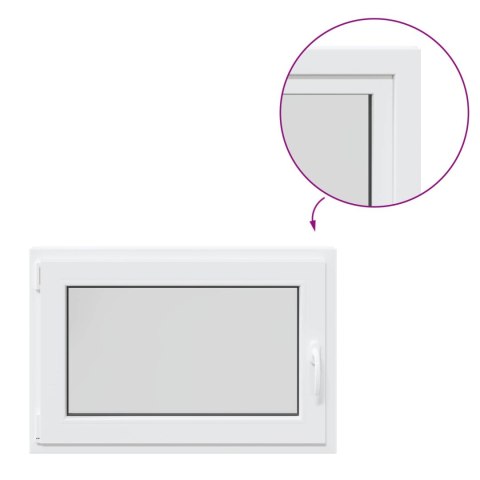 Okno piwniczne RISOR 90 x 70 cm PVC i szkło Biały