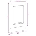 VidaXL Front do zmywarki Kalmar Czarny Dąb 45 x 1,5 x 57 cm