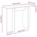 VidaXL Konsola Biały 100 x 30 x 75 cm Drewno inżynieryjne