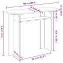 VidaXL Konsola Biały 100 x 39,5 x 75 cm Drewno inżynieryjne