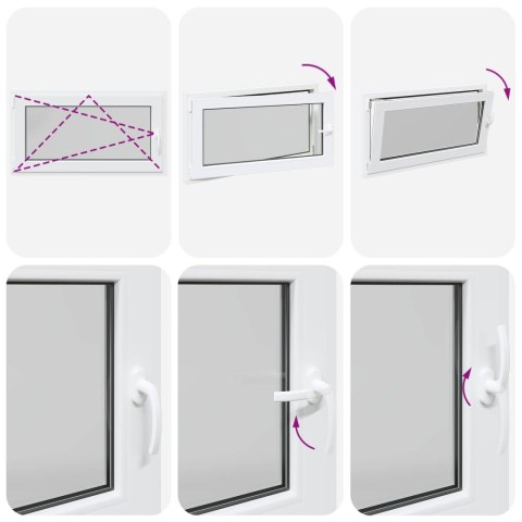 OKNO PIWNICZNE RISOR 110X70CM PVC I SZKŁO BIAŁY