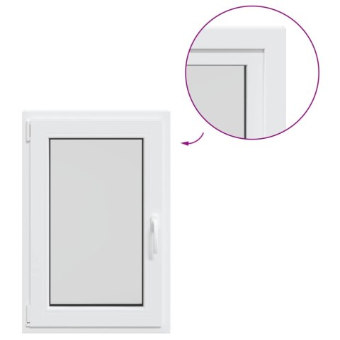 OKNO PIWNICZNE RISOR 60X100CM PVC I SZKŁO BIAŁY