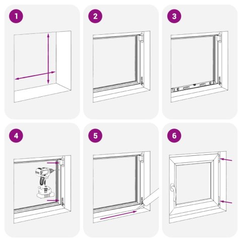 OKNO PIWNICZNE RISOR 60X100CM PVC I SZKŁO BIAŁY
