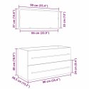 VidaXL Szafka Zlewozmywakowa z szufladą Czarny Dąb 90 x 45 x 1.5 cm
