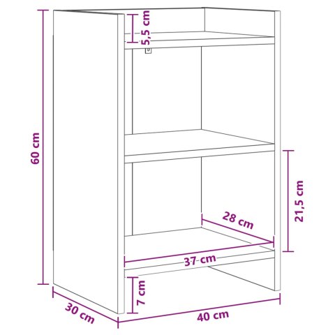 SZAFKI NOCNE 2 PCS BIAŁY 40X30X60CM DREWNO INŻYNIERYJNE