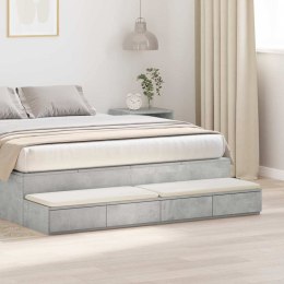 VidaXL Szuflady do łóżka Betonowy szary 140 x 36,5 x 16,5 cm